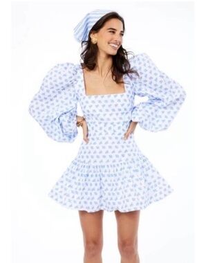 Caroline Constas | Dresses | Caroline Constas Miranda Floral Embroidered  Plunge Flutter Sleeve Mini Dress | Poshmark